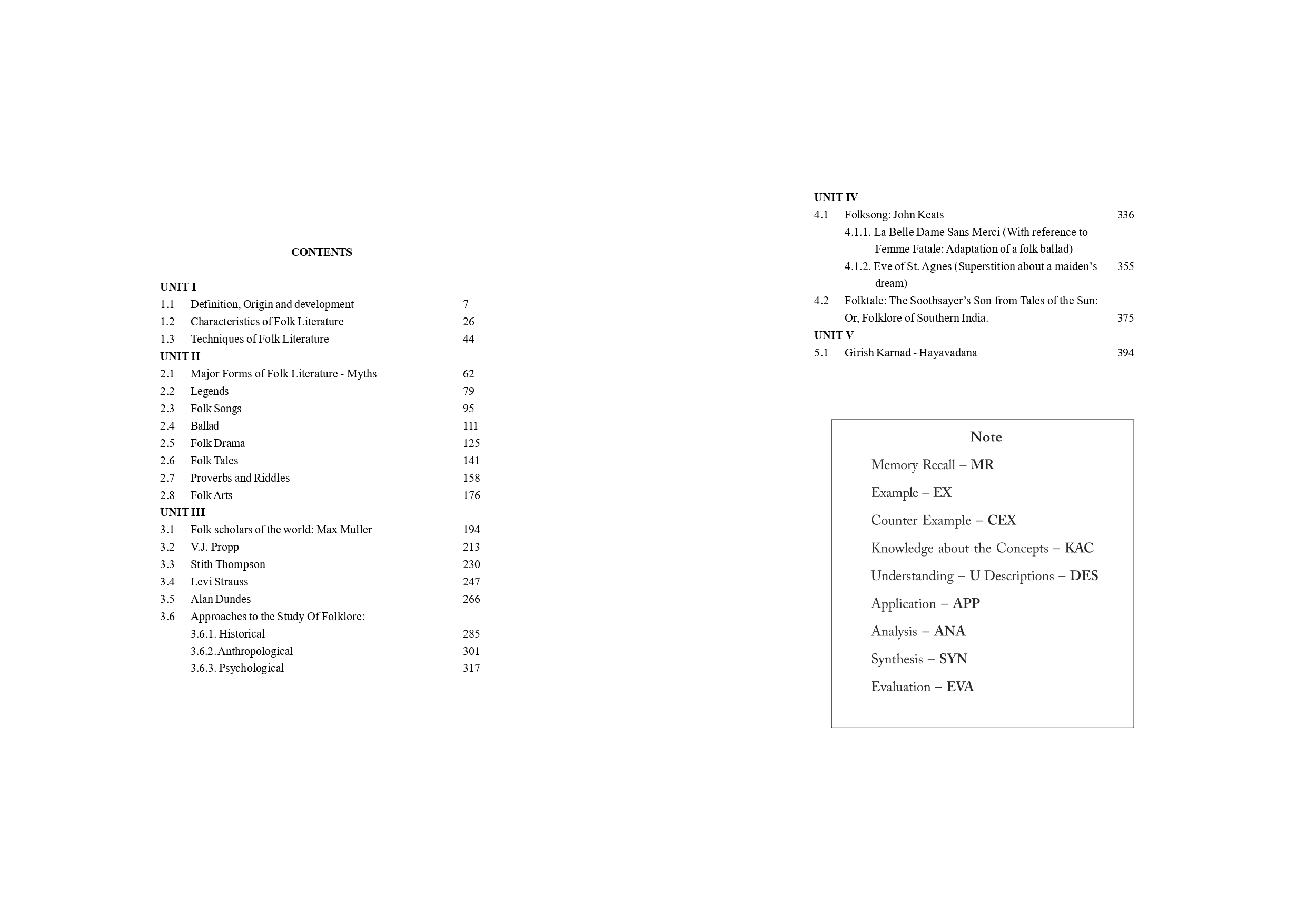 Introduction to folk literature - Sem 5 - Tiruvalluvar University