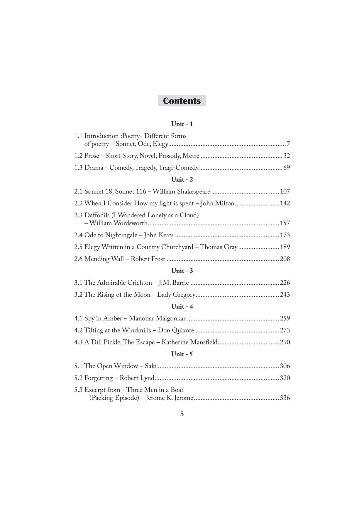 Introduction to Literature - UG - Sem 1 - Annamalai University