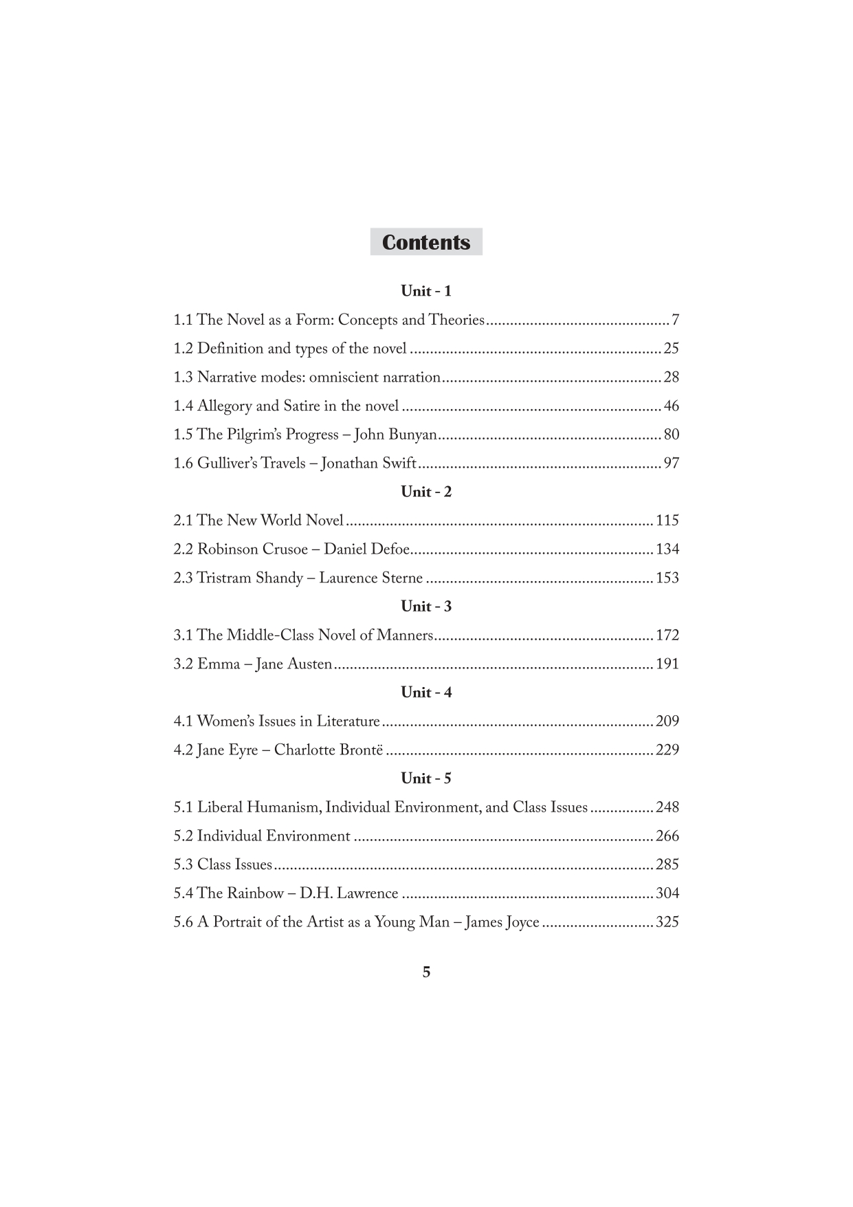 English Fiction - PG - Sem 1 - Alagappa University