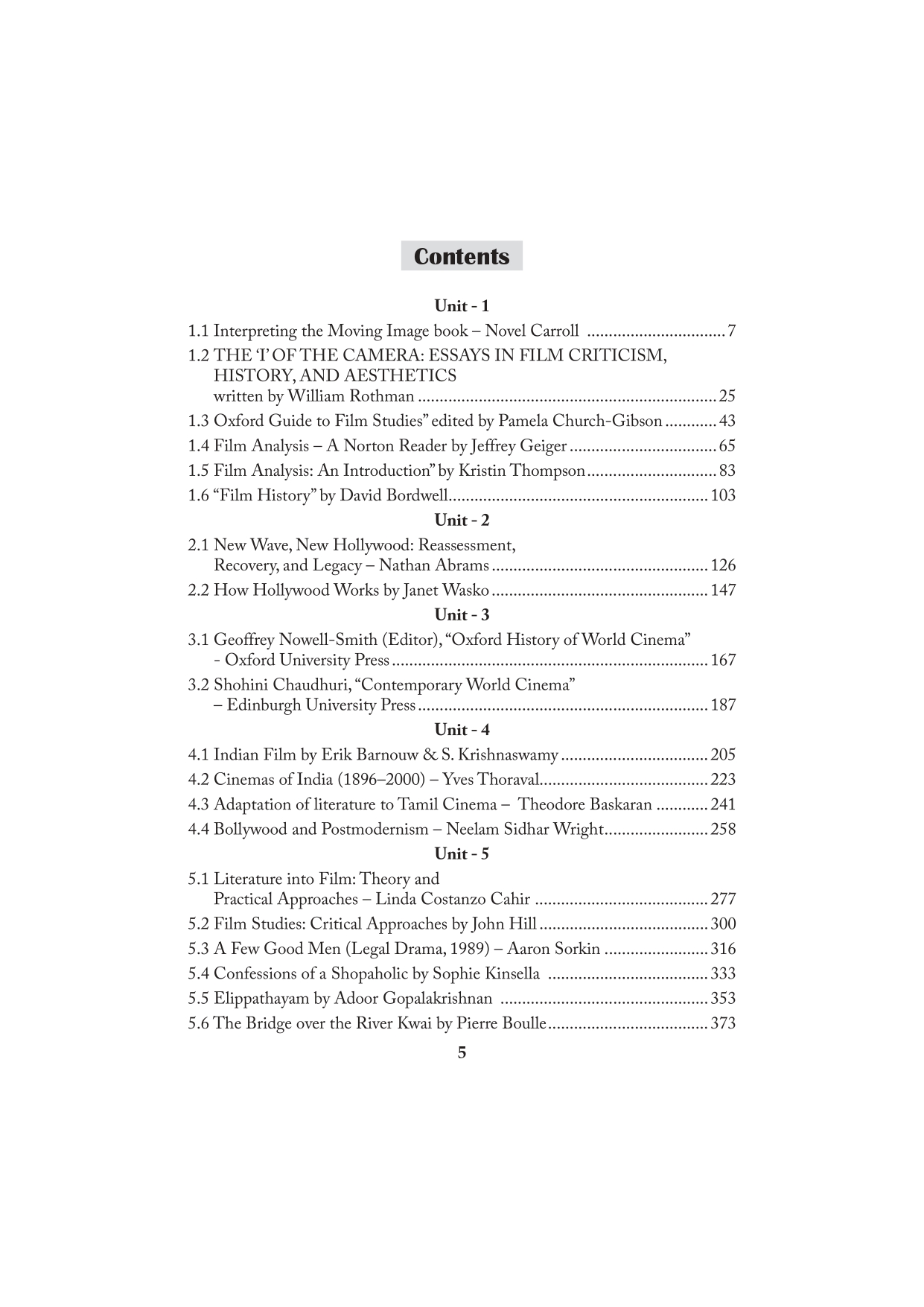 Film and Media Studies - PG - Sem 3 - Alagappa University
