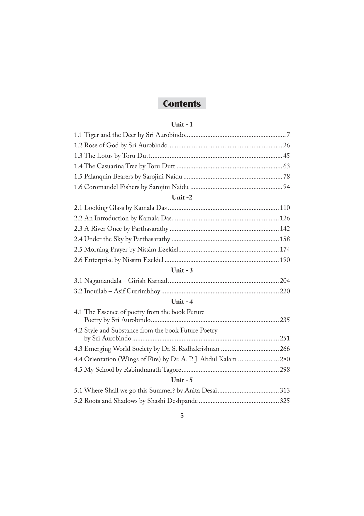 Indian Writing in English - PG - Sem 1 - Thiruvalluvar University