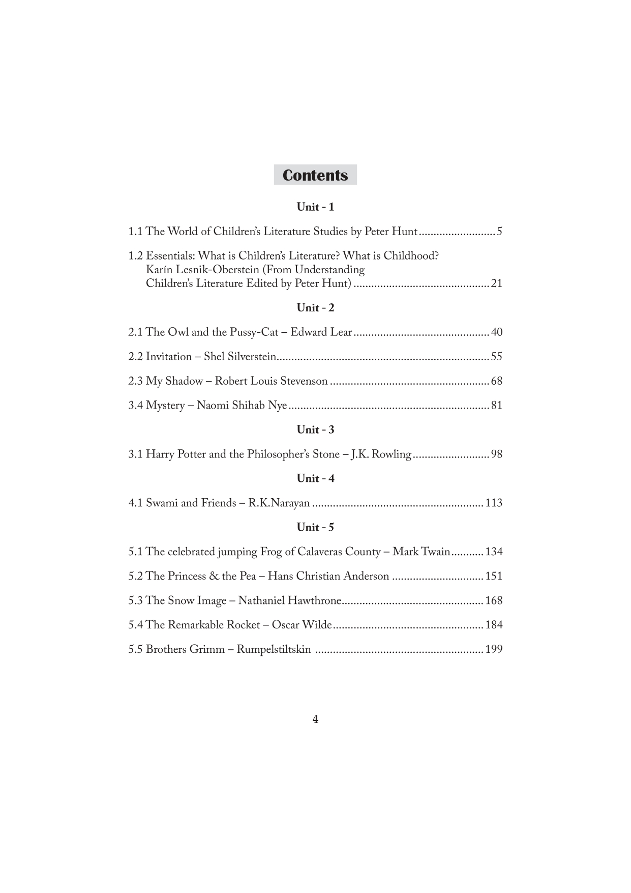 Childrens Literature - UG - Sem 3 - Madurai Kamarajar University