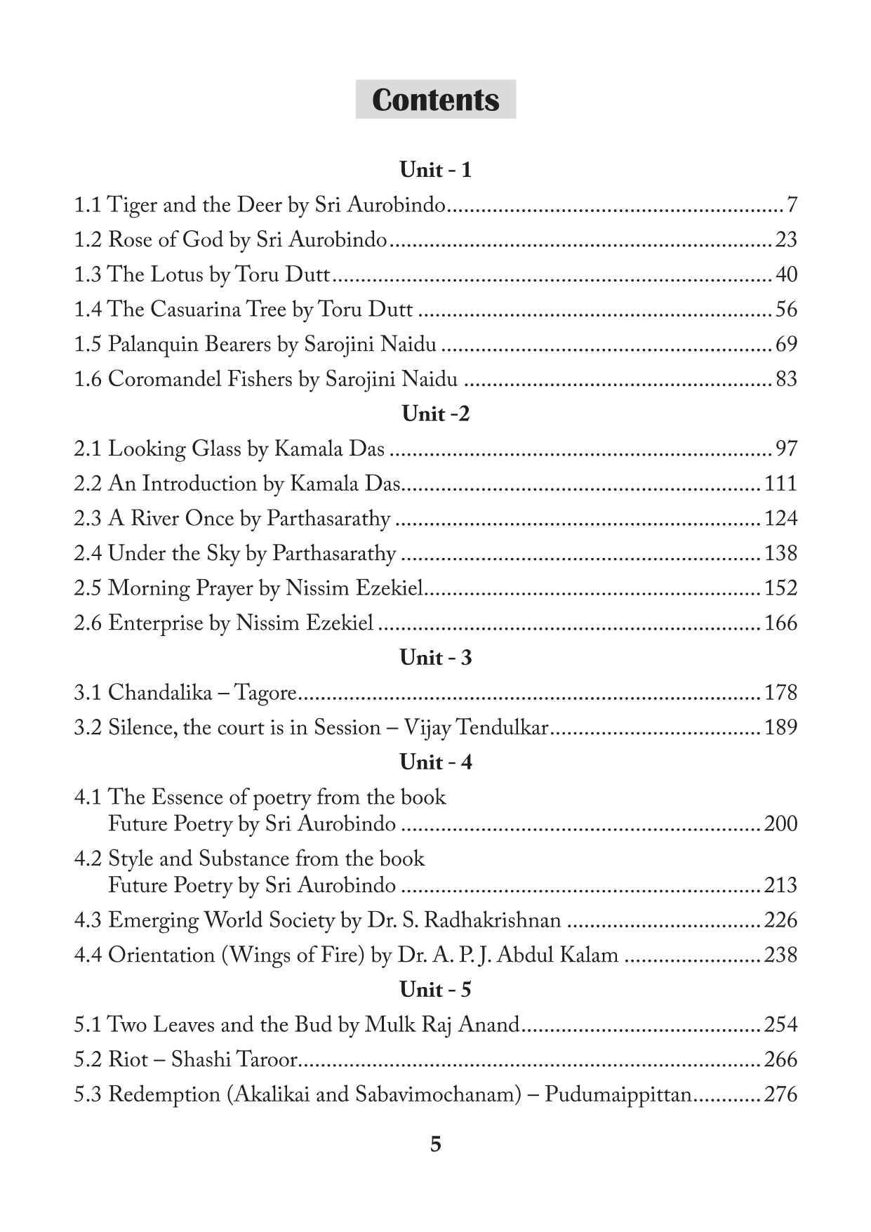 Indian Writing in English - PG - Sem 2 - MSU - TVU 