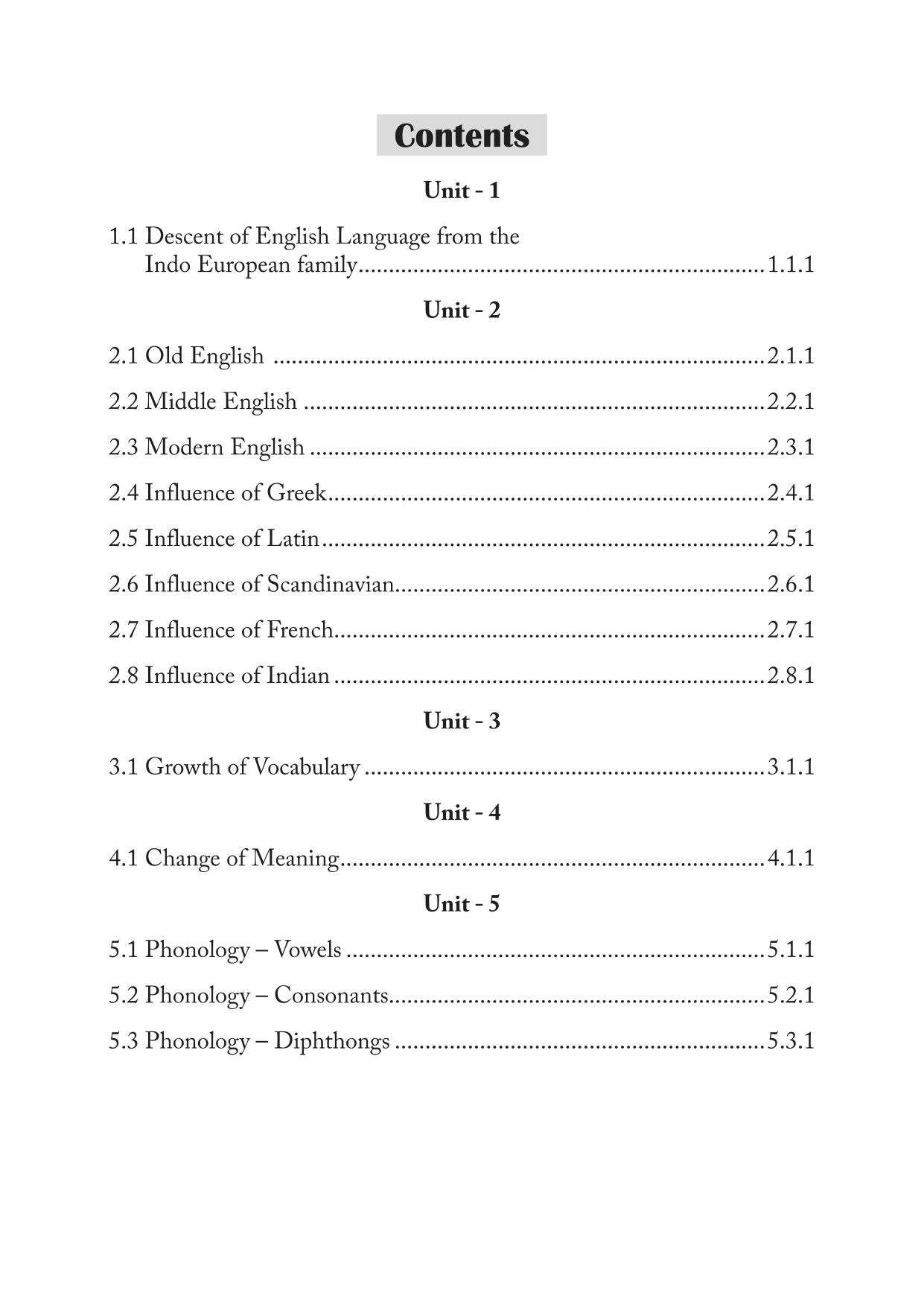 Aspects of Language and Linguistics - UG- Sem 4 - PU AU