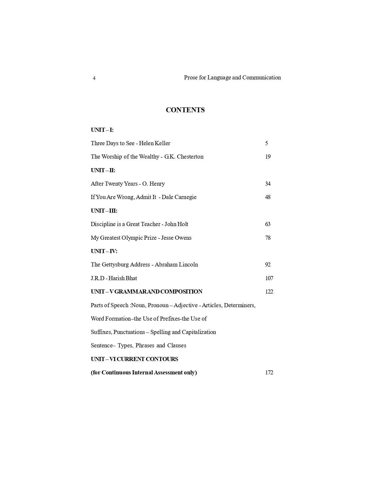 Cauvery English - AEC II - Sem 1- PROSE FOR LANGUAGE AND COMMUNICATION - Bharathidhasan University