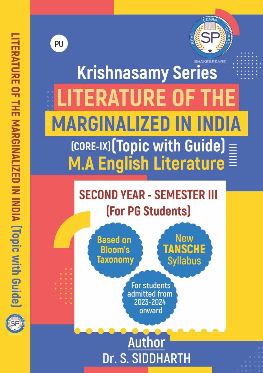 Literature of the Marginalized in India - PG - Sem 3 - Thiruvalluvar University