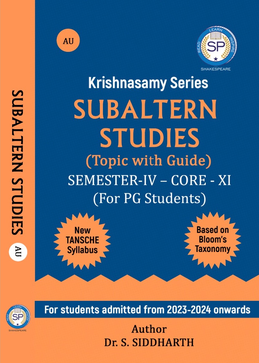 Subaltern Studies - PG - Sem 4 - Annamalai University